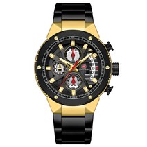 미니포커스 남성용 크로노그래프 메탈밴드 손목시계 397