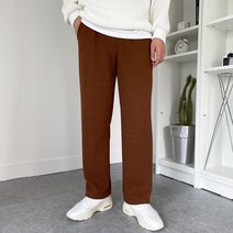 남자 니트 일자 와이드핏 스판 트레이닝 바지 밴딩 팬츠(5COLOR)