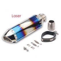 가변 배기 튜닝 머플러팁 범용 바이크 오토바이 이스케이프 모토 머플러 파이프 DB 킬러 NMAX 125 155 CBR230 CBR250 R3 R6 TMAX 500 레이싱, [25] Jlaser