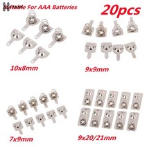 용수철 스프링 단면 및 양면 교체 금속 배터리 접촉 플레이트 AAA 배터리용 실버 10x8mm 9x9mm 7x9mm 9x2 0mm 21mm 20 개205953, 9x9mm single-sided
