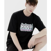가까이유니언즈 버닝 티셔츠 블랙 블루