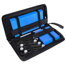 모서리 치수 코너 곡선 측정기 5inch10inch 컨투어 게이지 세트 6 접는 눈금자, 362X72X52mm, 파란색