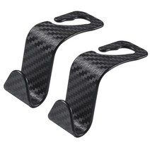 범용 자동차 좌석 머리 받침 후크 2 개 르노 kwid 기호 Trafic Dacia Sandero Logan Duster 2016, [01] Carbon Black 2Pcs