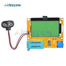 LCR-T4 메가 328 멀티 미터 트랜지스터 테스터 ESR 다이오드 3 극 커패시턴스 MOS PNP NPN LCR 아크릴 케이, 01 1 Battery button