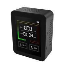 복합가스측정기 이산화탄소 농도 검출기 TVOC HCHO AQI 미터 대기 질 모니터 감지, 02 BK_01 1