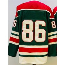 아이스하키복 아이스하키져지 아이스 필드 하키 유니폼 No.86 우리는 좋아하는 이름 패턴 로고 자수 스포, 02 green_03 L