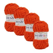 [앵콜스] 오마이베베 수면사 뜨개실 털실 대용량 수면사, (##4볼묶음) 24 주황