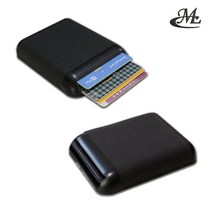 MLC 국산 차량 주차권 카드 보관 슬롯 홀더, [가죽], 블랙