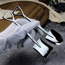 삽 모양 수저 머들러 티스푼 티포크 커피 젓는 거 요거트 숟가락, 포크-중