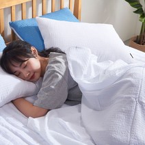 리빙홀세일 시어서커 홑이불 S-SS_시원한 얇은 면 이불 여름 침구 겹이불/홑이불, 화이트