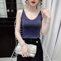 빨강몽키 슬림 펄사나시 이너 나시 조끼 풀오버니트 민소매 숏 슬리브 탑 여성나시