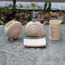 영국 레진 크리에이티브 5 피스 욕실 세면 용품 키트 로마 스타일 구강 세척제 컵 칫솔 홀더 세트, 09 4pcs set