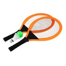 테니스 라켓 용품 키즈 세트 비치 듀얼 볼 세트 야외 스포츠 미니 배드민턴 라켓 어린이 비치 랙, 노란색