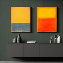 셀러허브_리빙 마크로스코 명화 인테리어 그림 액자 No1~12 캔버스 30호, 7번/30호65x91cm(캔버스액자옆면검정)