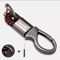 자동차 유압 자키 차량 리프트 작기 아연 합금 가죽 자동차 키 링 뜨개질 체인 포드 레인저 T6 2008 2017, [03] black red