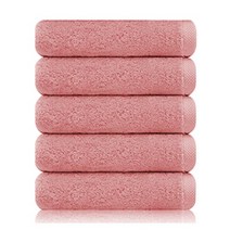 수건하다 고급 호텔 수건 40수 200g 코마사 5매 10매, 코랄핑크, 10장