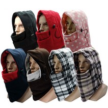 디빅 방한용 후드넥워머, 블랙도트