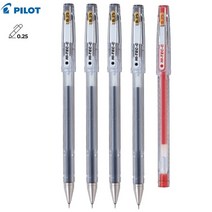 PILOT 하이테크-C 0.25mm 5개 파일롯트 HI-TEC-C 젤 잉크 볼펜, 혼합5개(블랙4레드1블루0)