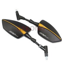 호환 백미러 사이드 미러 스즈키 SV 650 SV650X SV650/S 용 모든 연도 나사 스레드 왼쪽 오른쪽 후면 거울, Gold