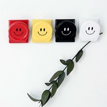 이모티콘 메모홀더 자석집게 4개 메모자석홀더 홈데코, 블랙