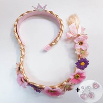 NEW 왕관 플라워 공주드레스머리띠 공주긴머리 헤어밴드 공주머리띠