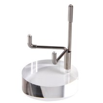 아크릴 진열장 케이스 투명 전시 아크릴베이스가 있는 조정 가능한 금속 디스플레이 크리스탈 락 미네랄 마노 수집품 박물관용, 2.round base-S