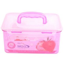(묶음)물방울 직 손잡이 밀폐용기3.9L(색상랜덤)3개/김치통 반찬통 찬합 플라스틱 냉장고 보관, 쿠팡도매몬 본상품선택