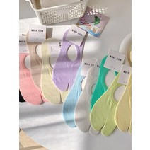 여성 양말 타비덧신 발가락 두 손가락 양말 여성용 보이지 않는 여름 얇은 단색 미끄럼 방지