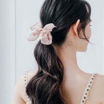 [수앤수]펄 스트라이프 올림머리 똥머리 당고밴드 (21H114)