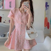 에브리바레 [원피스] M-3XL 아일 체형보정 뒷트임 밴딩 여성 빅사이즈 미니원피스 격식룩 모임룩 데이트룩
