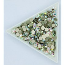 슈퍼 반짝이 스탈 AB 비 핫픽스 모조 다이아몬드 SS3SS50 FlatBack Strass 바느질 패브릭 의류 네일 아트 118472, ss20 1440pcs, Gold AB