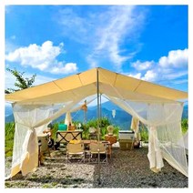 렉타 모기장 메쉬 스크린 캐노피 타프용 텐트 방수 테라스 자외선차단 방충망 옥스포드천, 400x300m, 모기장 + 브라켓