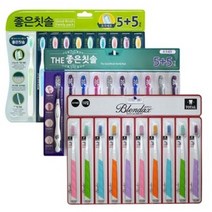 바른생활 초극세모 좋은칫솔 10p + 더좋은칫솔 10p + 블렌탁스 토탈케어 칫솔 10p, 4세트