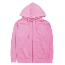 로맨코 남녀공용 무지 특양면 후드 집업 티셔츠