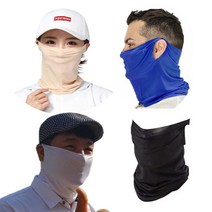 골프 흡습속건 자외선차단 마스크 남녀공용 기능성 동남아 원정 여름 햇볕차단, 블랙