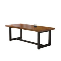 미국풍 스튜디오 회의 테이블 원목 책상/ 카페 테이블 1200x600x750mm, 160x70x75 판자 두께 5 cm