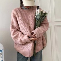 메이킹유 스웨터 라운드넥 화살짜임 루즈핏 도톰니트 H4114보이렌니트