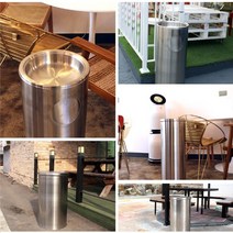 분리 모래형 300x720 특 51L 장소 공원 지하철 스댕 레스 뱅뱅이 흡연구역 도서관 방 스테인리스 쓰레기통 휴지통 재떨이 야외 실외 스텐 공공 대형 1204EA, 분리 모래형 타입