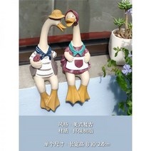가든디자이너 캐릭터 오리 야외 발코니 거실 테이블 장식 정원 조경 배치, 한 세트 두 세트 #현물도착
