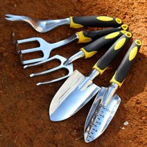 구근파종기 구멍삽 모종천공기 한손모종이식기 깨파종기 가정용 잡초 및 파기 잔디 및 야생 야채 인공물 풀기 뿌리 뽑기 묘목 삽 수동 제초 원예 도구, 고무 손잡이 합금 5종 세트