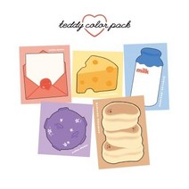 [단추] 컬러 모조지 스티커 - 단품 (5종), 팬케이크