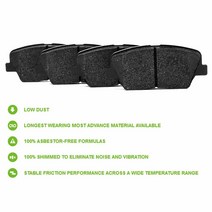 SCITOO 세라믹 브레이크 패드 4피스 후면 아우디 TT Quattro/A3 Quattro/A6 Quattro/A4 Quattro 골프용 폭스바겐 / GTI/티구안용/CC/Eos