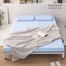 코자코 천연 라텍스 토퍼 매트리스 5cm 퀸 / 소프트 밀도 / 침대 보완용 토퍼 바닥용 매트
