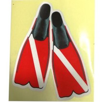 스킨스쿠버 산소통 스노클링 스쿠버 다이빙 114CM 14CM 성격 핀 스티커 반사 탱크 가방 해양 보트 맞춤 스티커, 1PC
