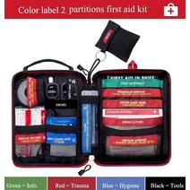 응급 비상호출기 노인 비상벨미니 응급 처치 키트 기어 의료 외상 자동차 인명 구조 장비 생존 군사, 02 Bag and Accessories
