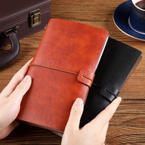 위키 빈티지 가죽 다이어리 트래블러스노트 트래블러노트 플래너 트레블러스노트 수첩 차차 노트 공책 다꾸 중세 친환경 비건 인조가죽 여권지갑, 3. 오션블루