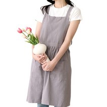 생활공식 어린이집 모던 원피스 앞치마, 그레이, 1개