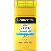 Neutrogena 비치 디펜스 광범위한 스펙트럼 SPF 50+ PABA 프리 옥시벤존프리 방수 선스크린 스 43g 1개, 2개