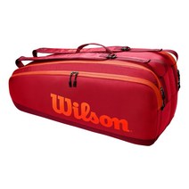 윌슨 Wilson 투어 6PK 테니스 라켓 가방 백팩 레드 오렌지
