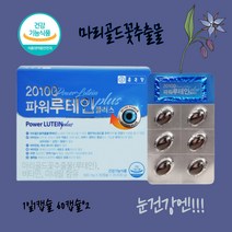 마리골드 메리골드 꽃 추출물 루테인 파워 플러스 비타민A 비타민B2 비타민E 셀레늄 아연 미네랄 결명자 토마토 헤마토코쿠스 빌베리 추출물 분말 함유 개별포장 캡슐 건강 기능 식품, 60캡슐, 2개